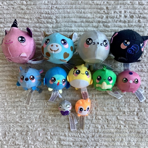 Lot Of 11 Squeezamals cow unicorn seal elephant turkey gecko fish squish lot - Picture 2 of 8